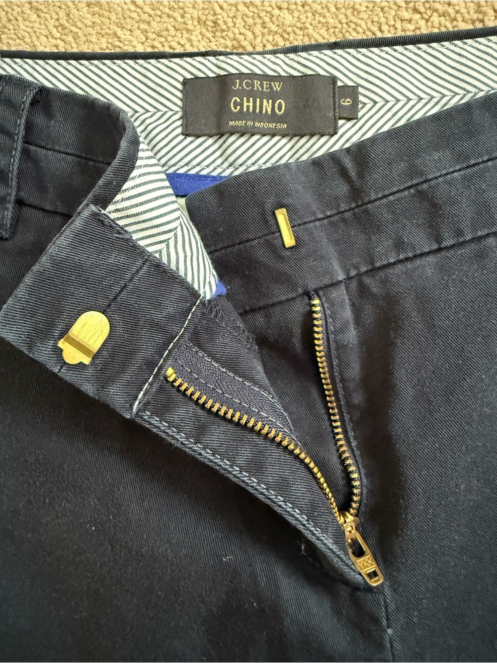 J.Crew Chino Short size 6 Navy - Picture 3 of 8